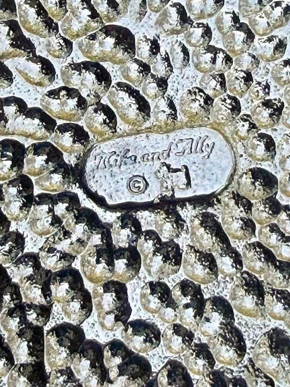 Vintage Mike + Ally Luxury Hand-Enameled Oval Vanity Tray – Floral Vine